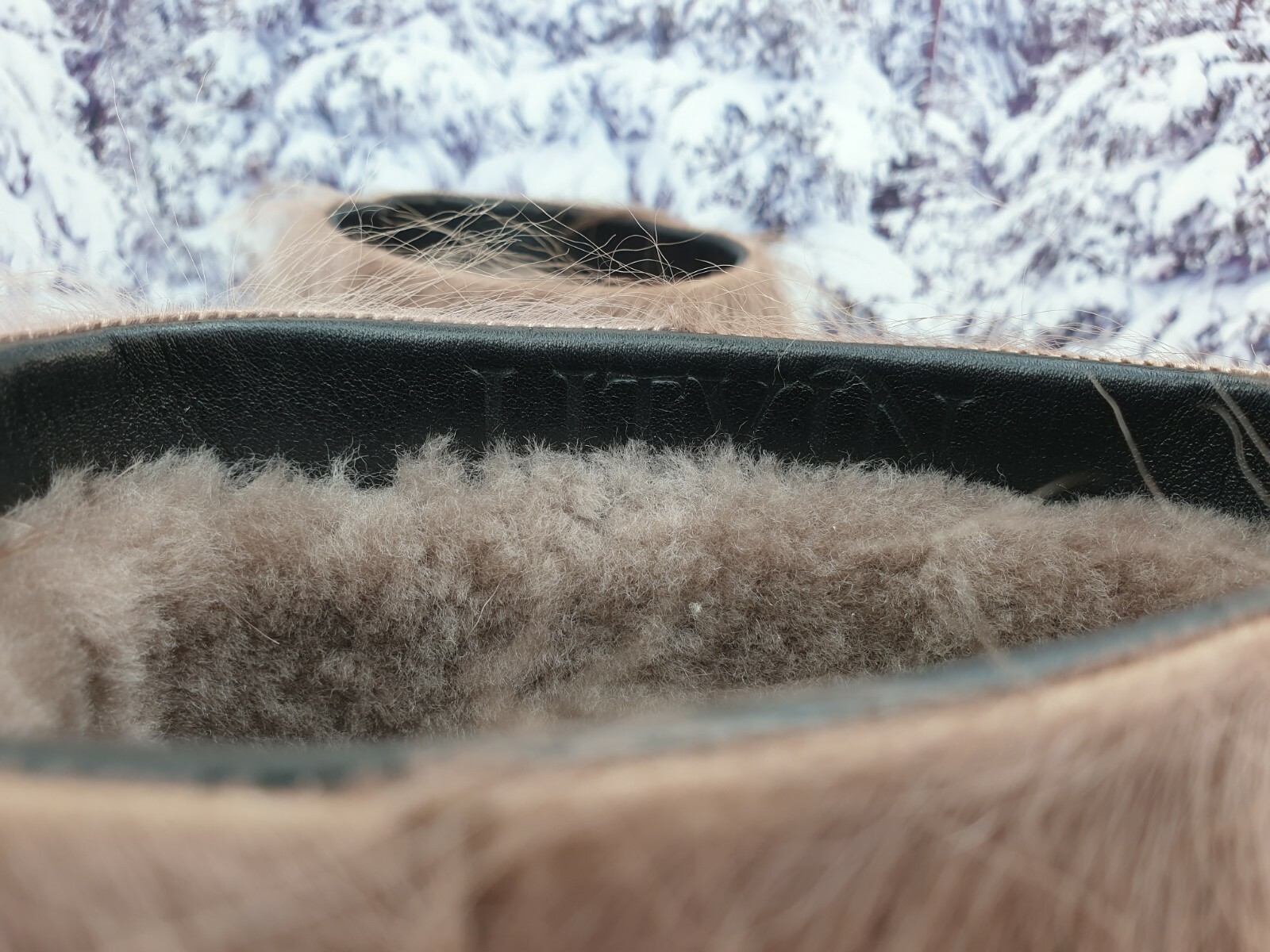 Brown Mocha Mousse Goat Fur Winter Snow Boots for Women, Furry Moutons