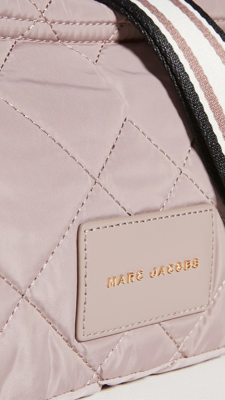 Marc Jacobs Quilted Nylon Messenger Crossbody Bag Bark New GL02304116
