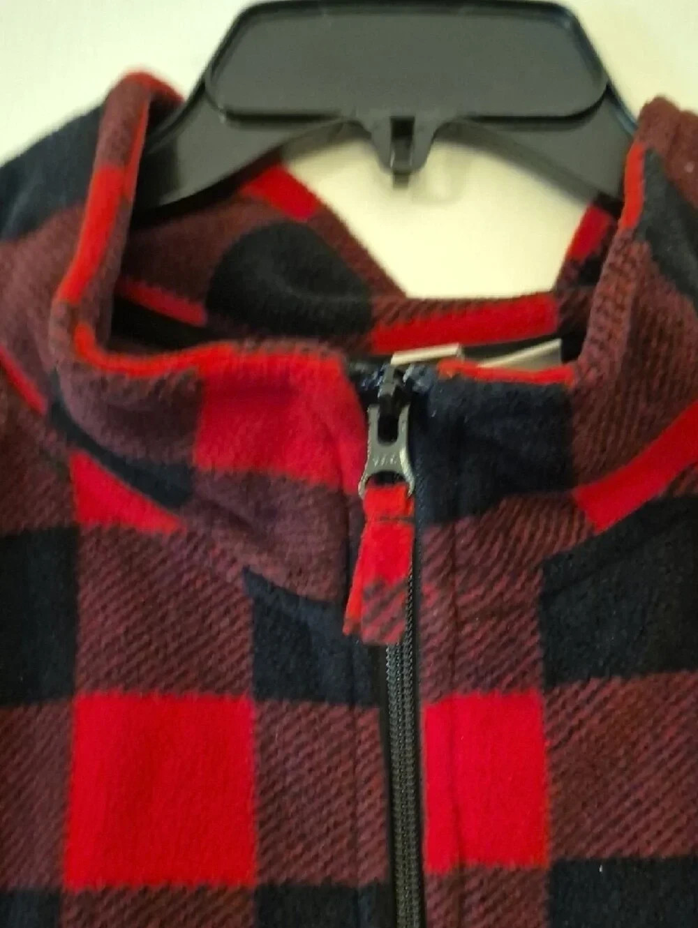 Woman Within Red & Black Buffalo Plaid Zip Front Vest – Size 4X