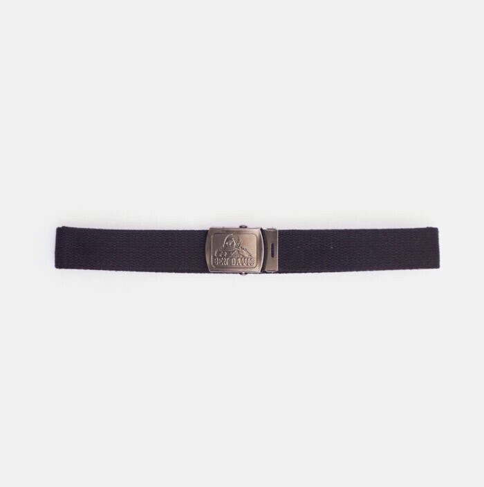 Ben Davis Adjustable One Size Cotton Webbing Buckle Logo Belt New Black Khaki