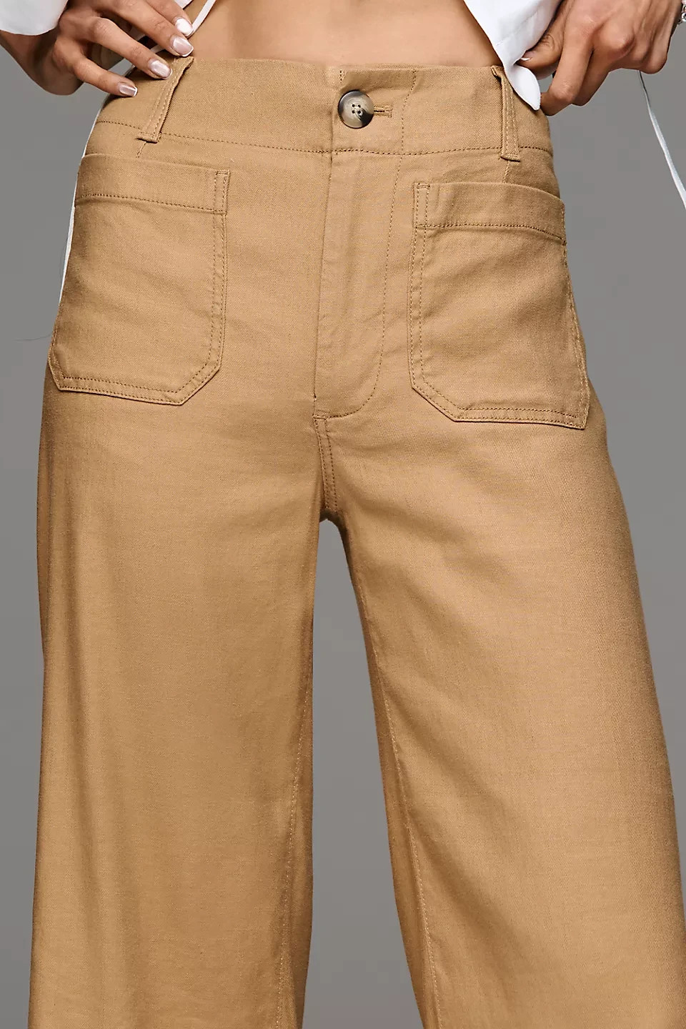 Anthropologie – Colette European Linen Stretch Wide Leg Pants