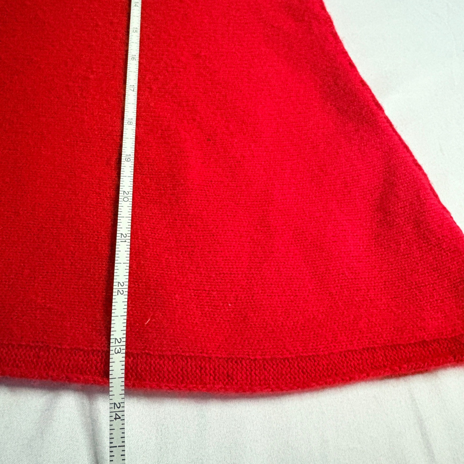 BIANCO & BLU Italy Red Merino Wool Blend Crew Neck Sweater Size M