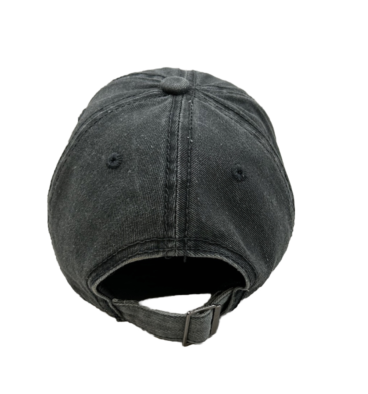 J Shang Strap Back Hat Cap Stone Washed Blue Plain No Logo