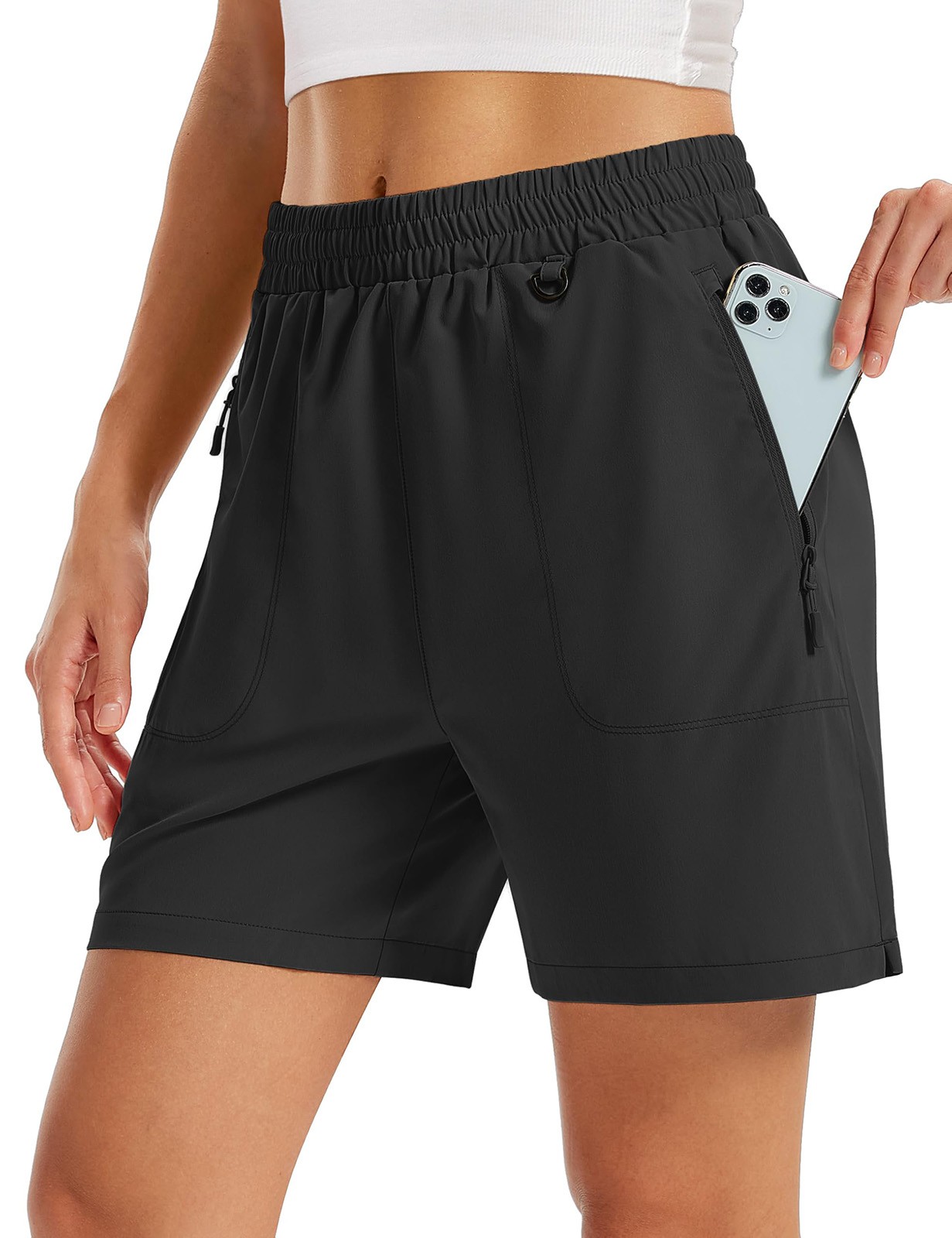 Women’s 5″ Hiking Shorts Quick Dry UPF 50+ Lightweight Athletic Casual Shorts US