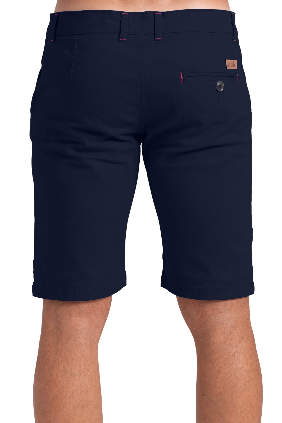 Mens Chino Summer Shorts Casual Cotton Slim Fit Spandex Beach Half Navy Pants