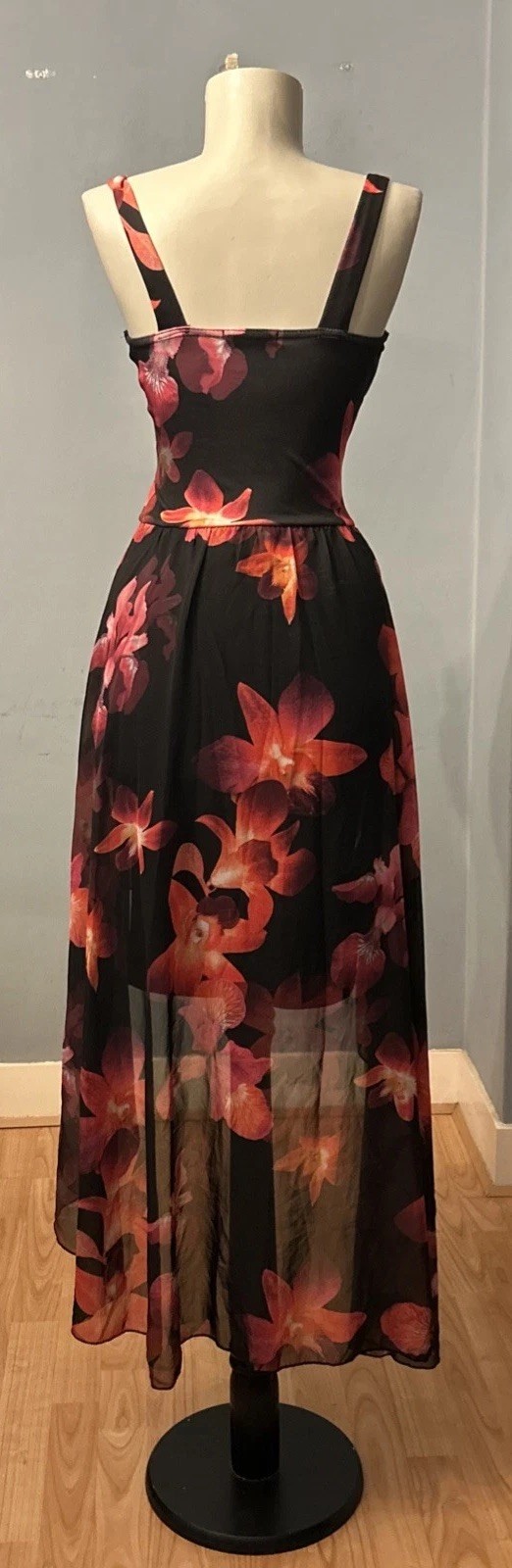 Quiz Floral Sleeveless Hi Lo Midi Dress Size 6