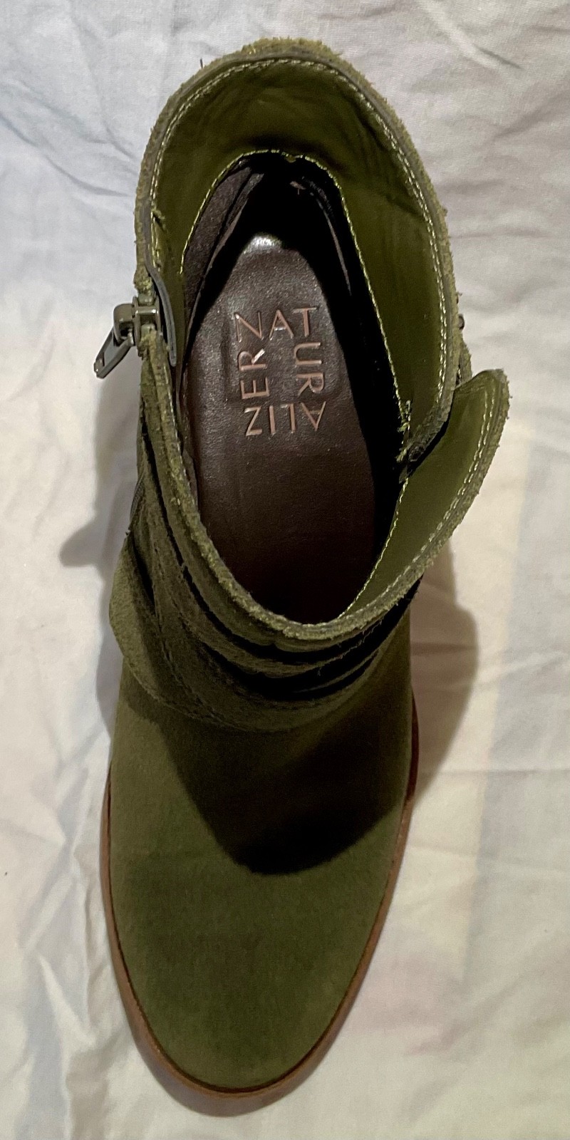Naturalizer | Shoes | Naturalizer Lyra Crisscross Bootie suede size 8 green