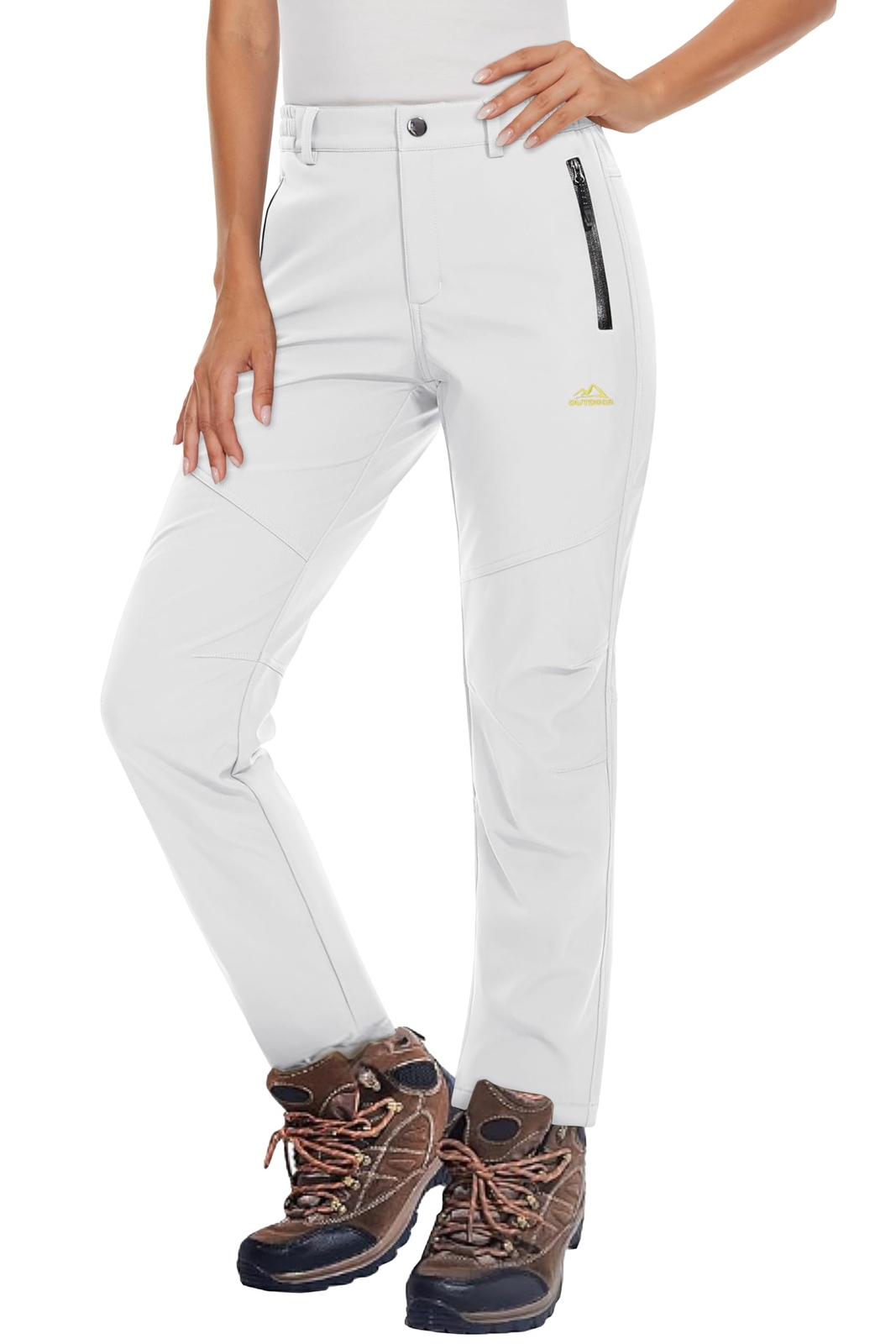 Womens Ski Snow Pants Waterproof Fleece Lined Outdoor Hiking Softshell Warm Pant