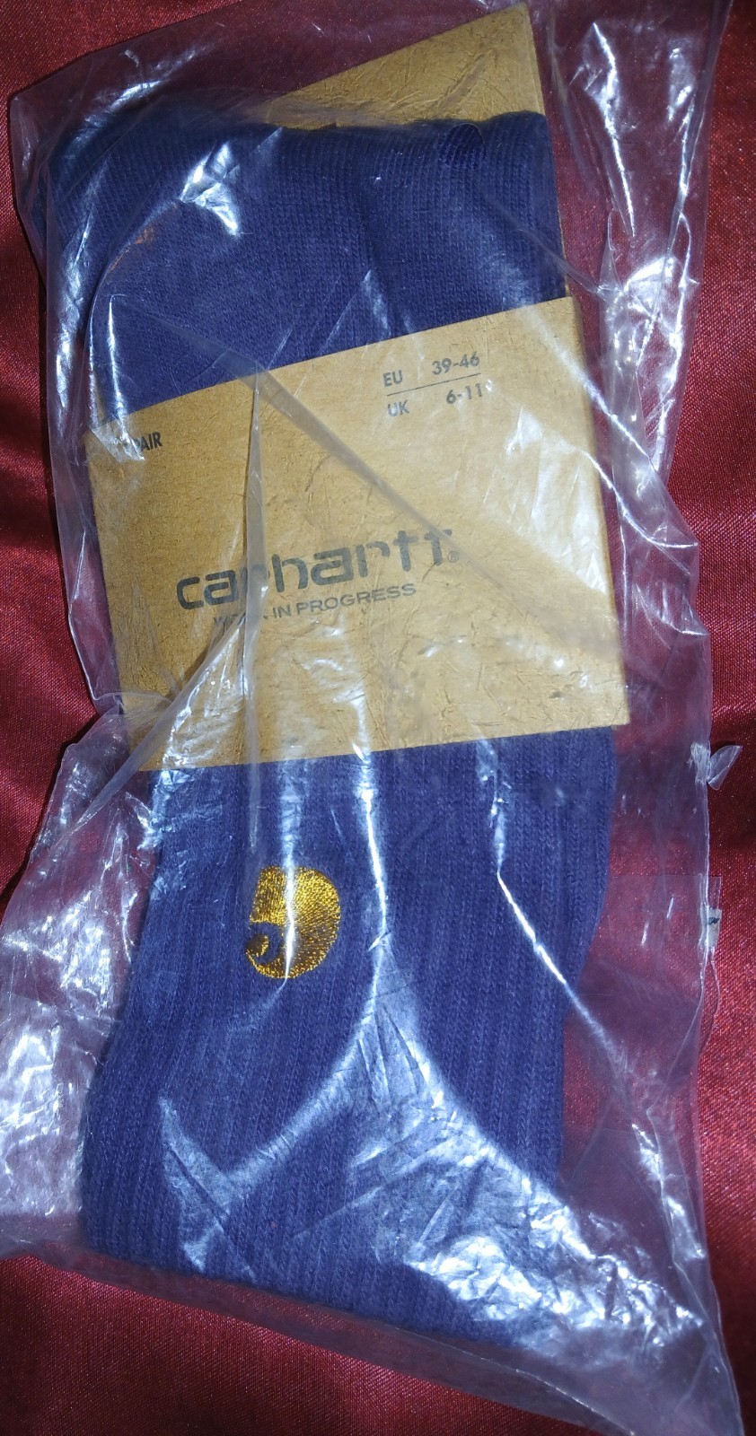 Carhartt Socks Lot Crew Solid Logo EU 39-46 UK 6-11 US 7.5-12
