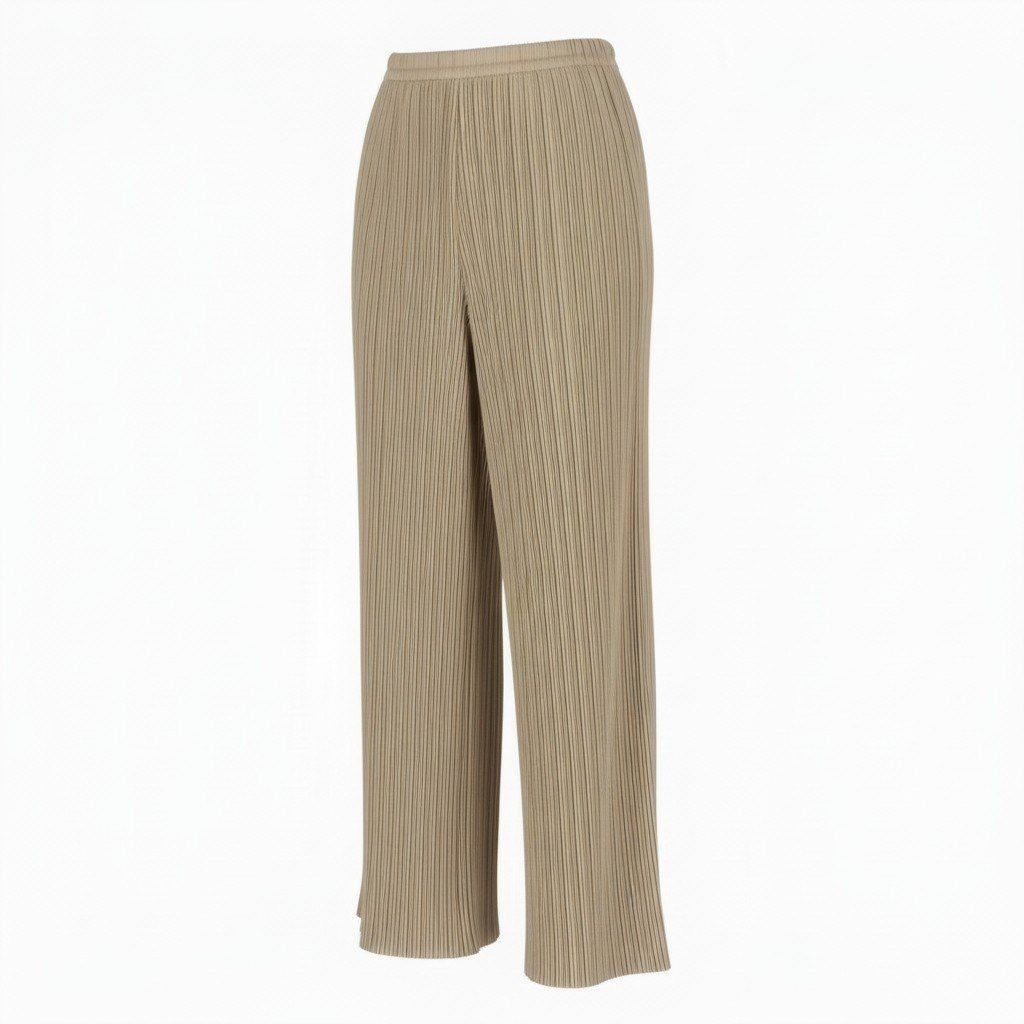 Used Ad12 PLEATS PLEASE Pleated Pants Straight Pants Size 1 Ivory Women’s ta1