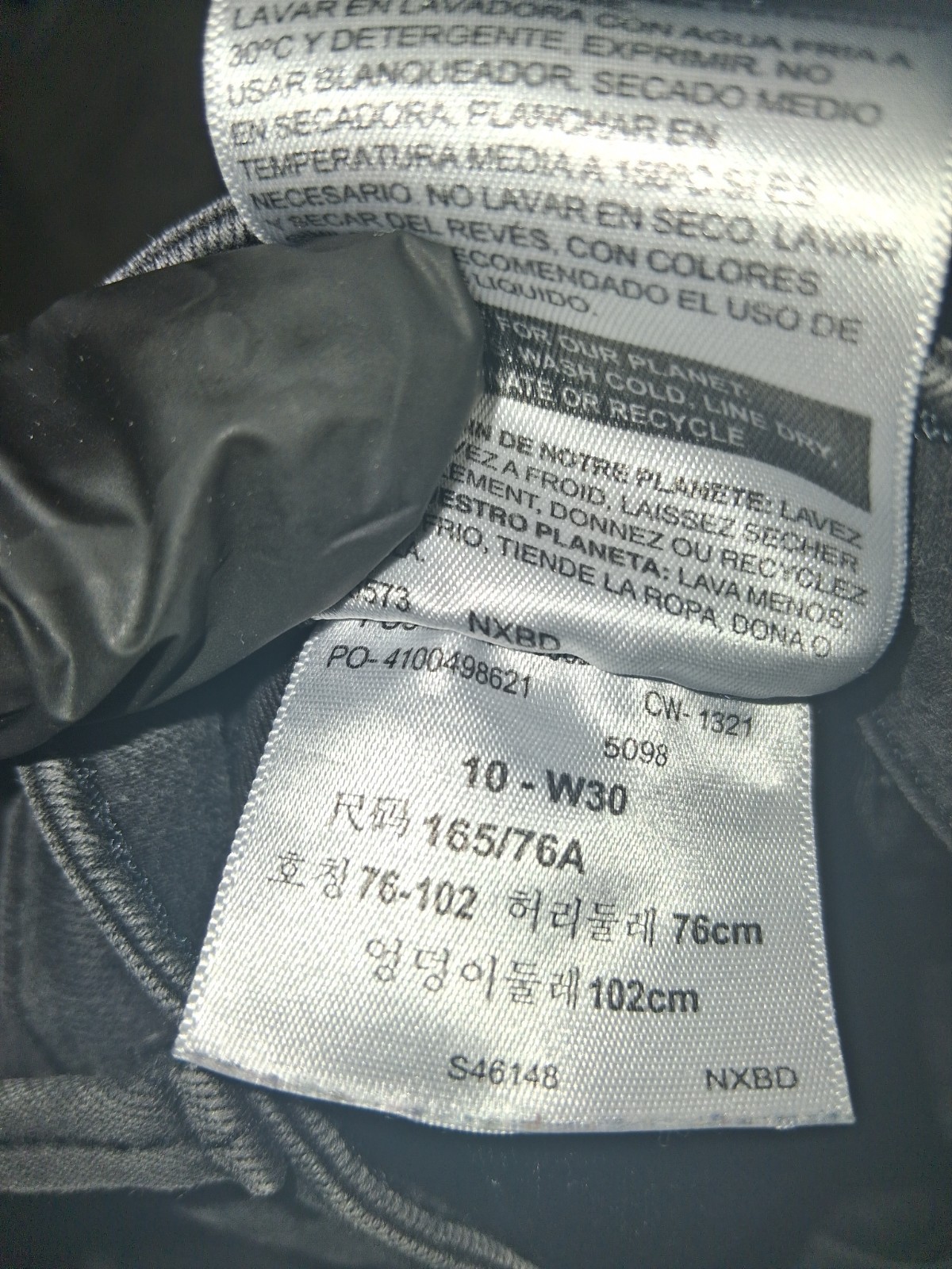 Denizen from Levi’s Dark Gray High Rise Skinny Stretch Jeans, 10 W30