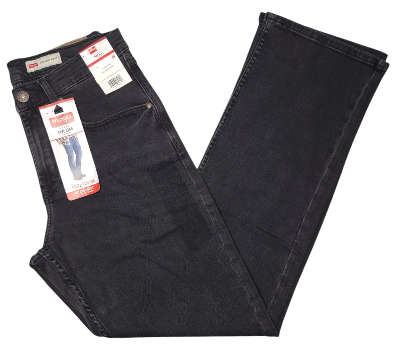 Wrangler #11655 NEW Men’s Relaxed Boot Stretch Jeans