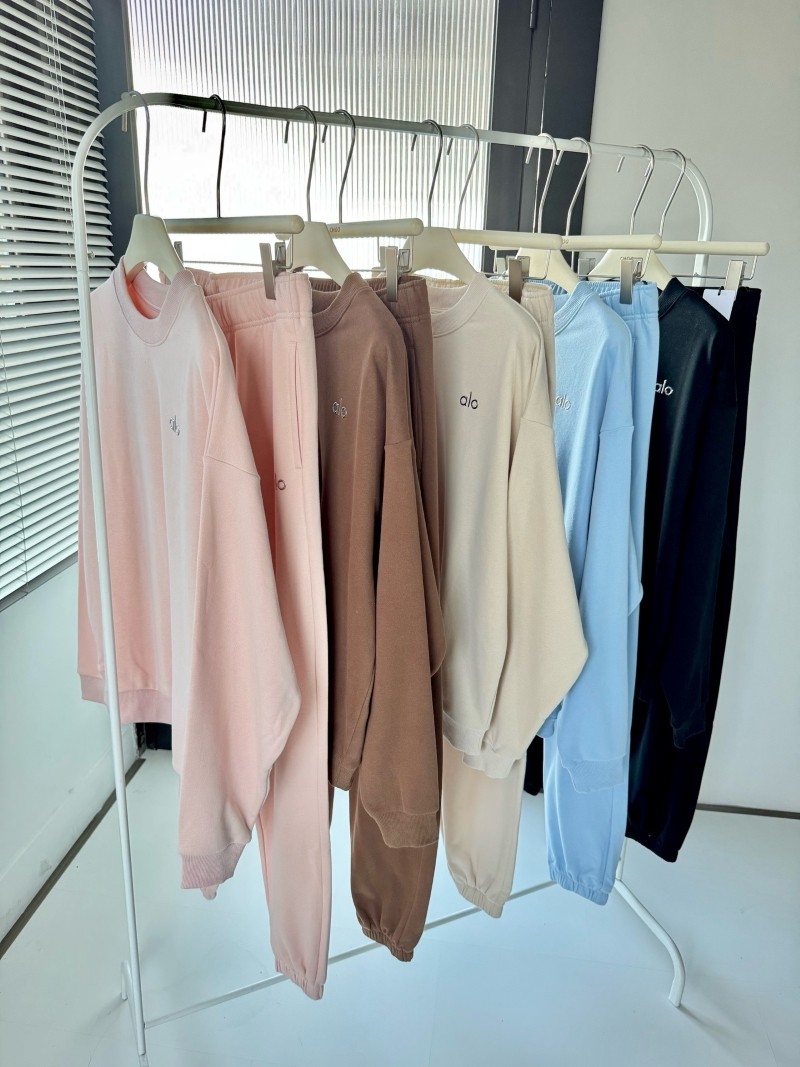 NEW AIo Yoga Set Accolade Crew Neck Pullover+Sweatpant Suit Oversized Women Set