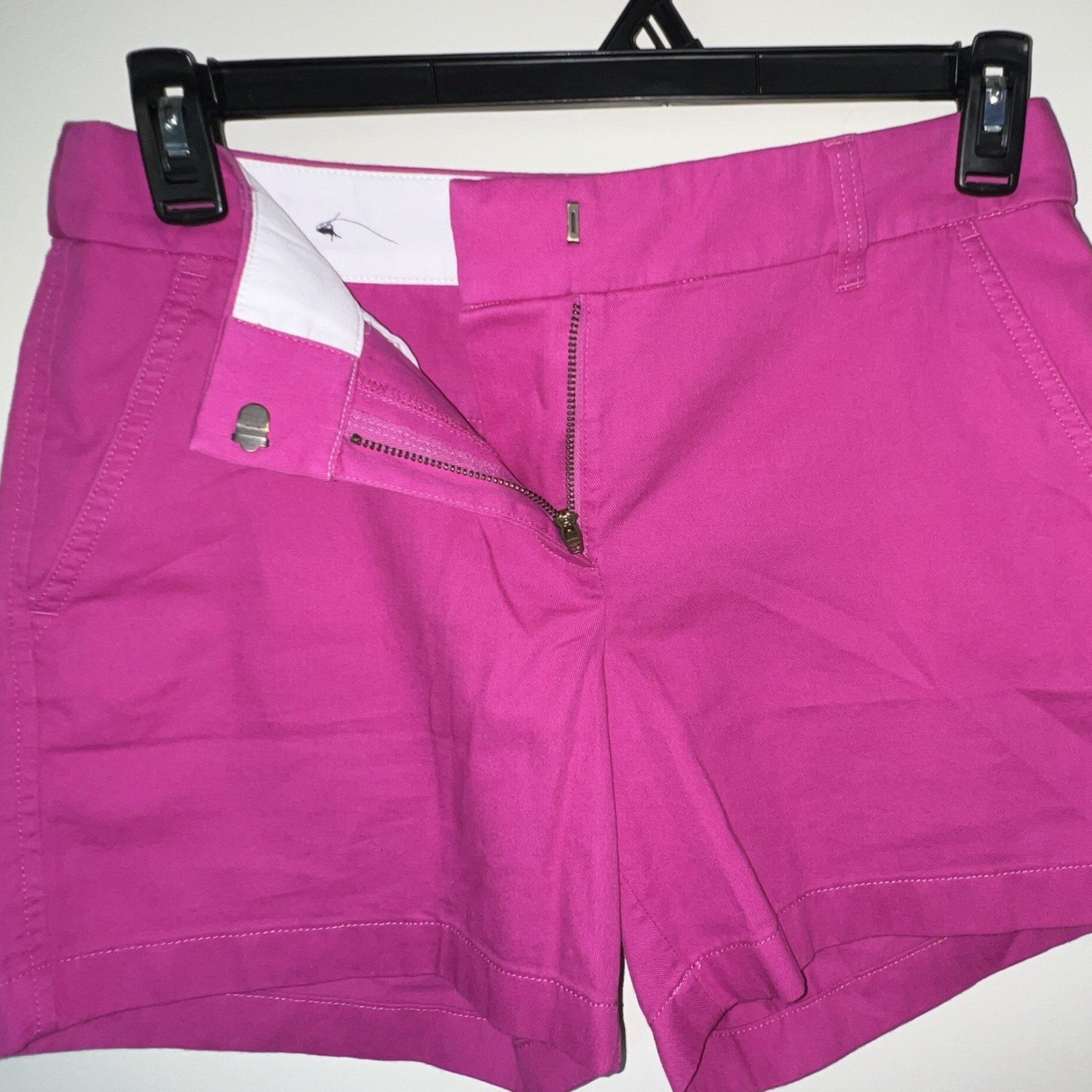 J.CREW Women’s Pink Chino Cotton Twill Flat Front Pocket Shorts Size 4