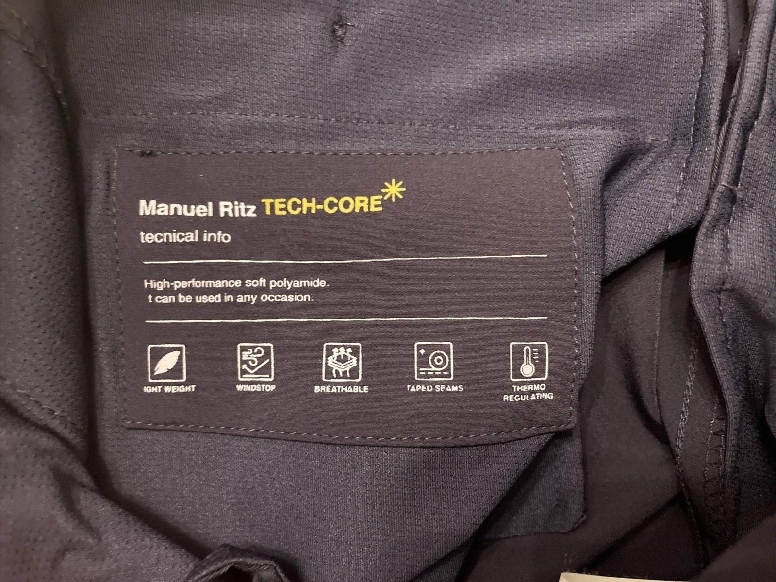 MANUEL RITZ Blue Technical Jogging Trouser Pants with Drawstring EU 48 US 32