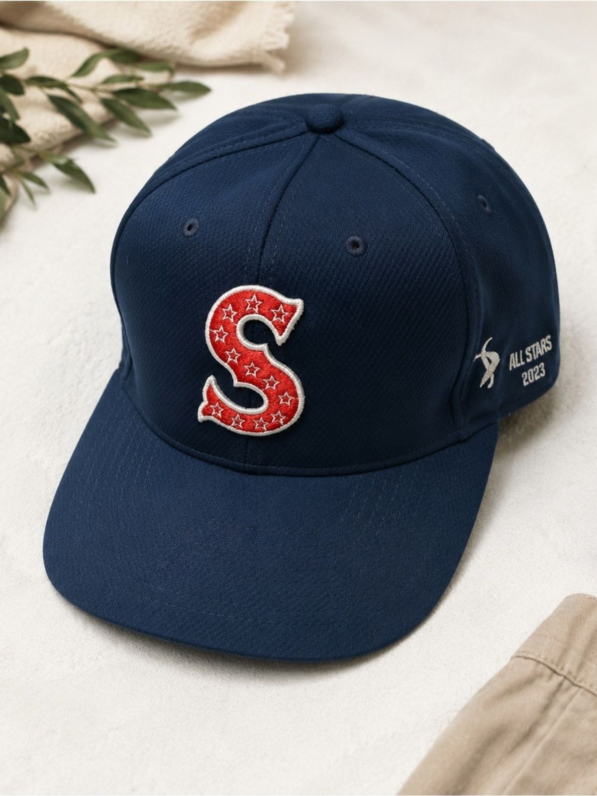 Navy Baseball Cap with Red Star ‘S’ Patch