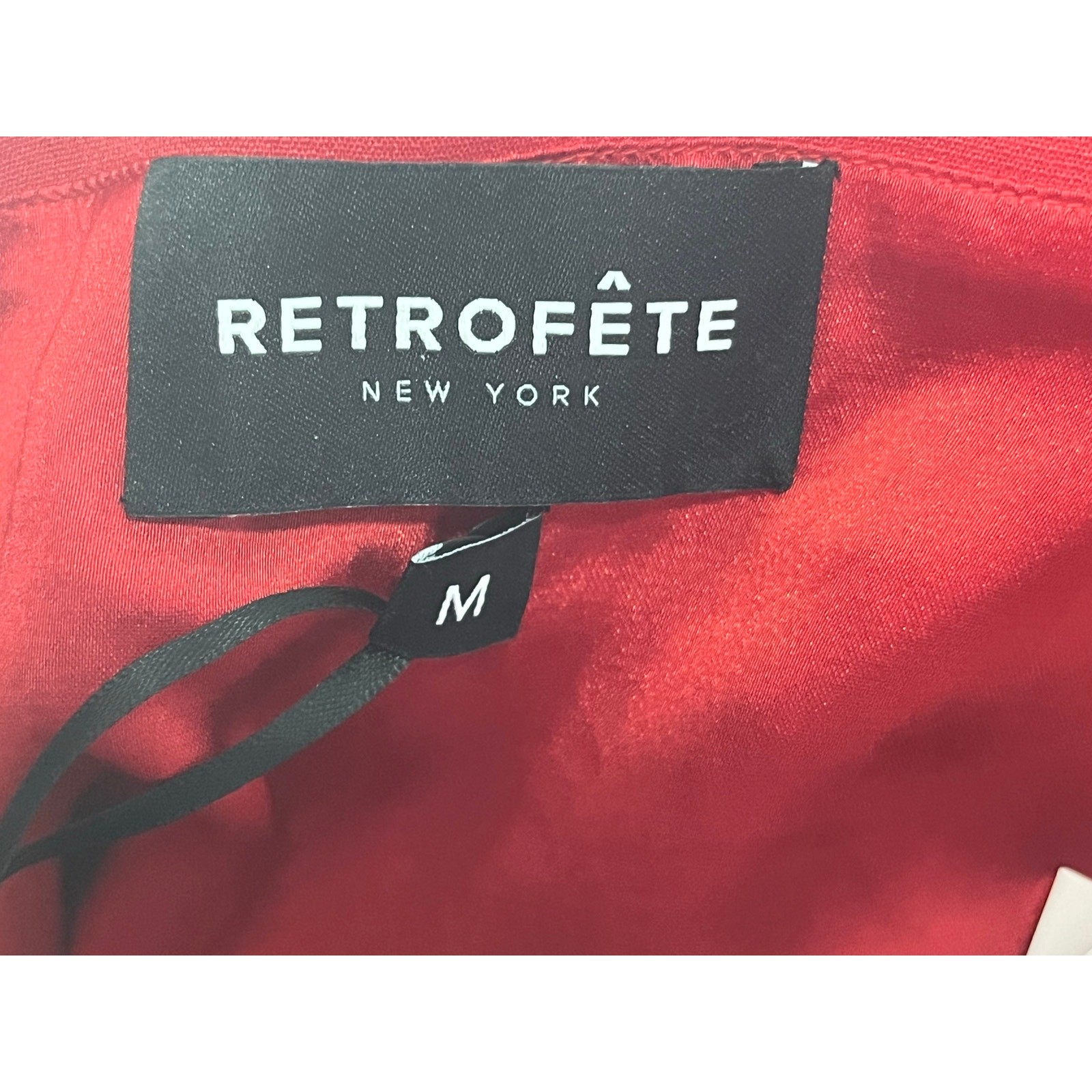 Retrofete Jumpsuit Medium Fiery Red Rhinestone Belt Glam Bling Formal NWT