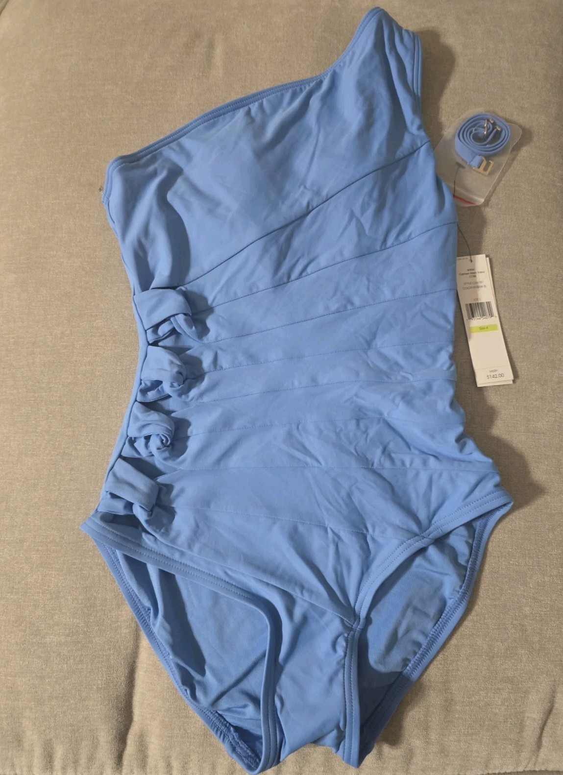 $142 Carmen Marc Valvo C66787 Women’s One Piece Riviera Blue 4
