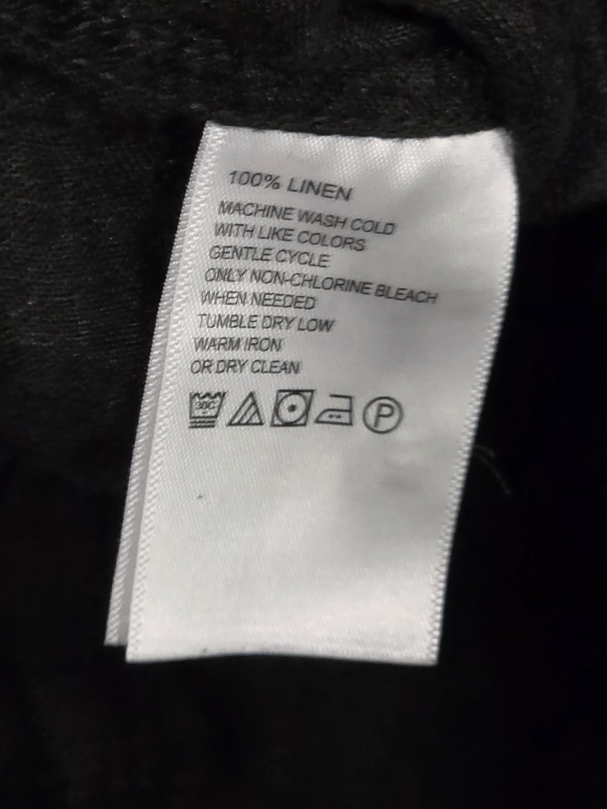 TOMMY BAHAMA Button Front Shirt Men’s 2XLB Black 100% Linen Long Sleeve
