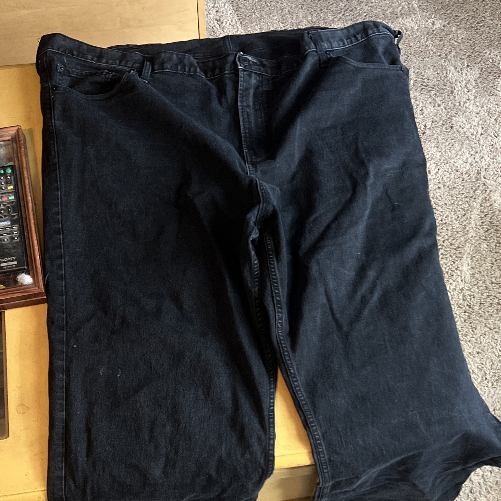 Old Navy Men’s Big & Tall Loose Straight Black Denim Built-In Flex 5-Pocket