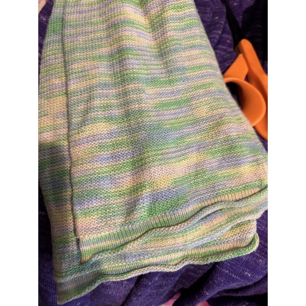 American Eagle Outfitters Cropped Top Women XS Y2K Green Yellow Cotton V-Neck