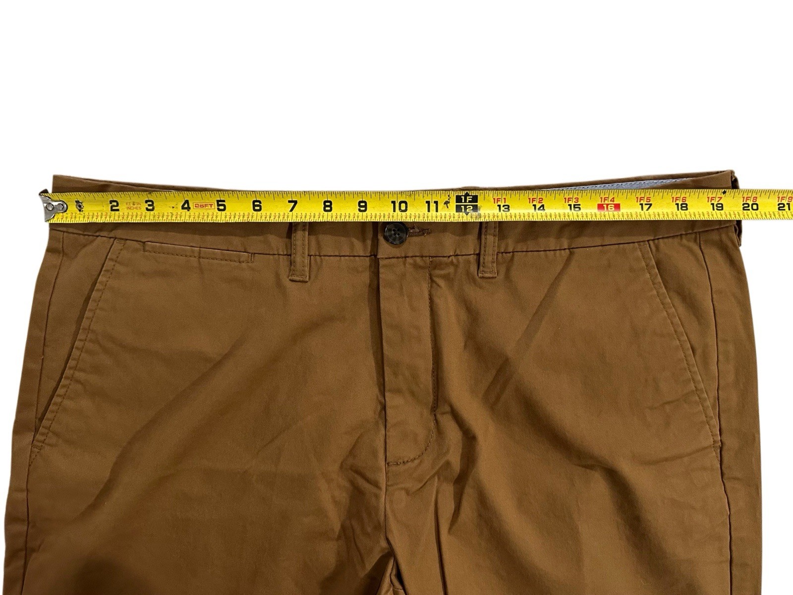Tommy Hilfiger Chino Pants Men’s 36×30 Brown Stretch Flat Front 39 Waist