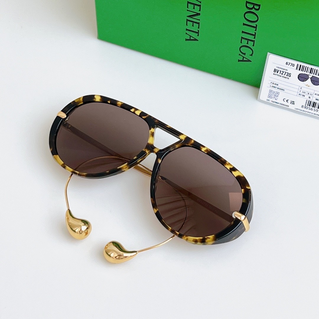 Bottega Veneta BV1273 Sunglasses Women Tortoiseshell Brown Len 63mm UV400 Luxury