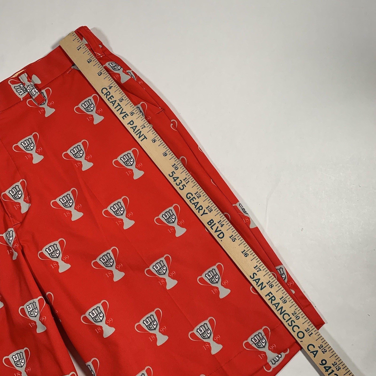 Loudmouth San Jose Country Club SJCC Golf Shorts Mens Sz 34 Red