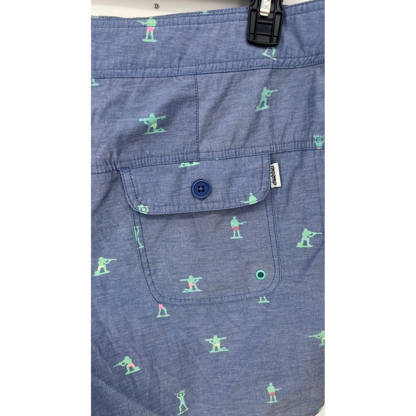 Chubbies Men’s Swim Trunks Size 38 Navy Toy Soldier Drawstring – CJ