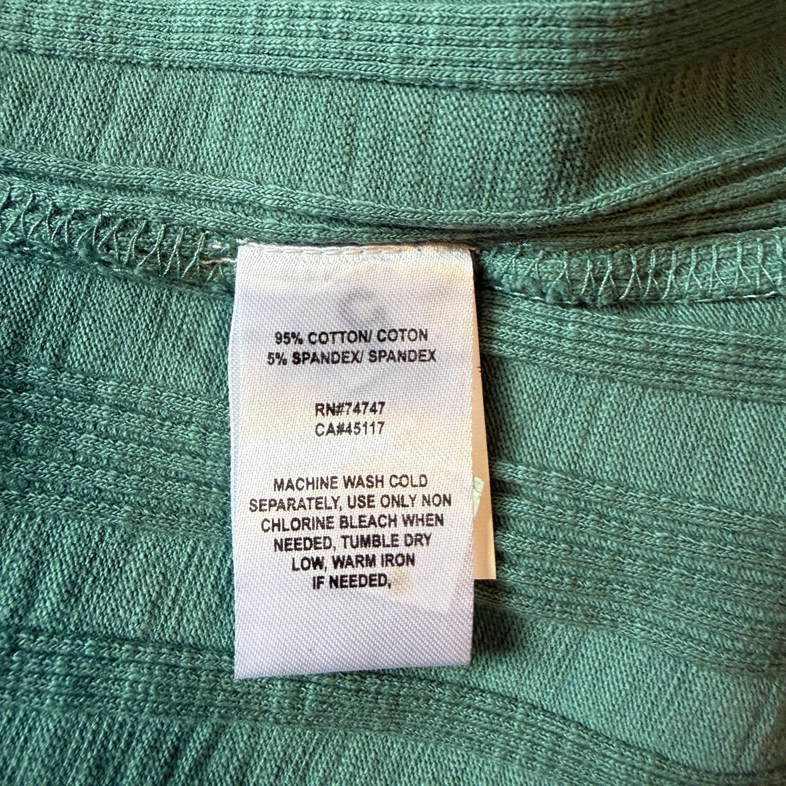 Natural Reflections Cardigan Sage Green Ribbed VNeck XL