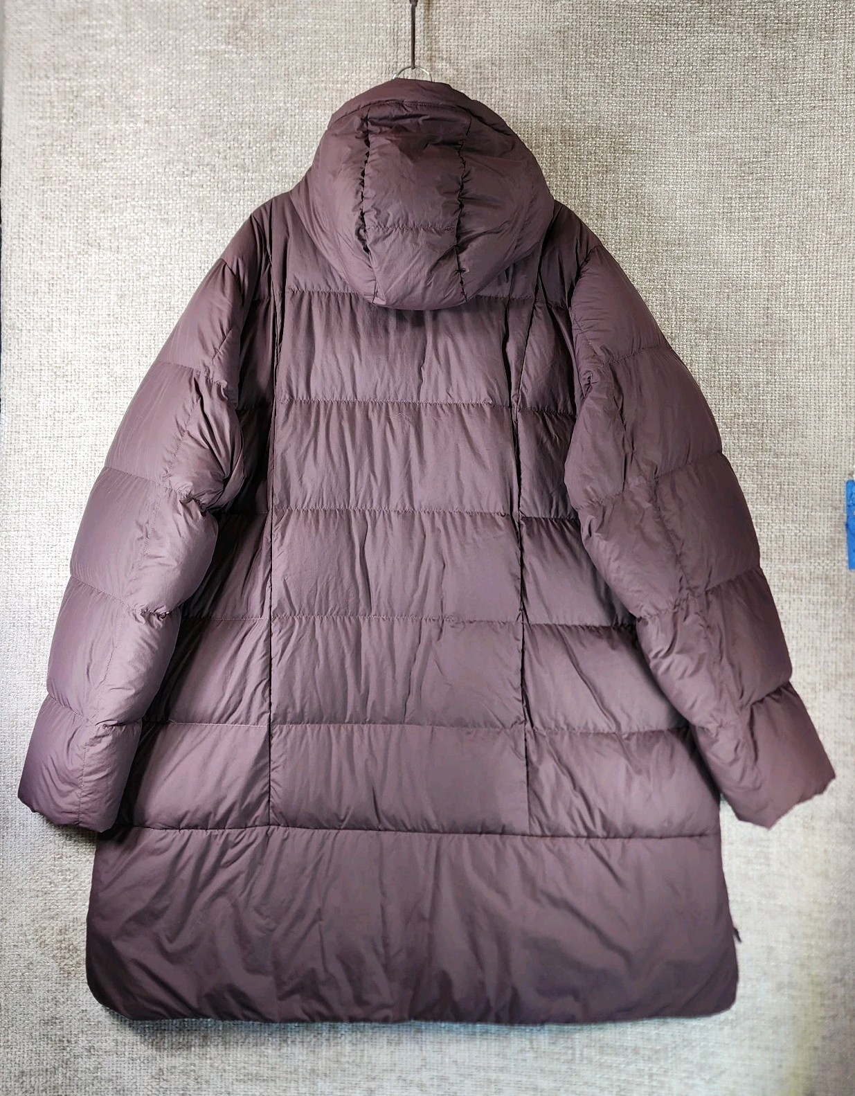 REI Down Parka Womens 3X Dusty Plum Sherpa Lined Hood Full Zip Snap
