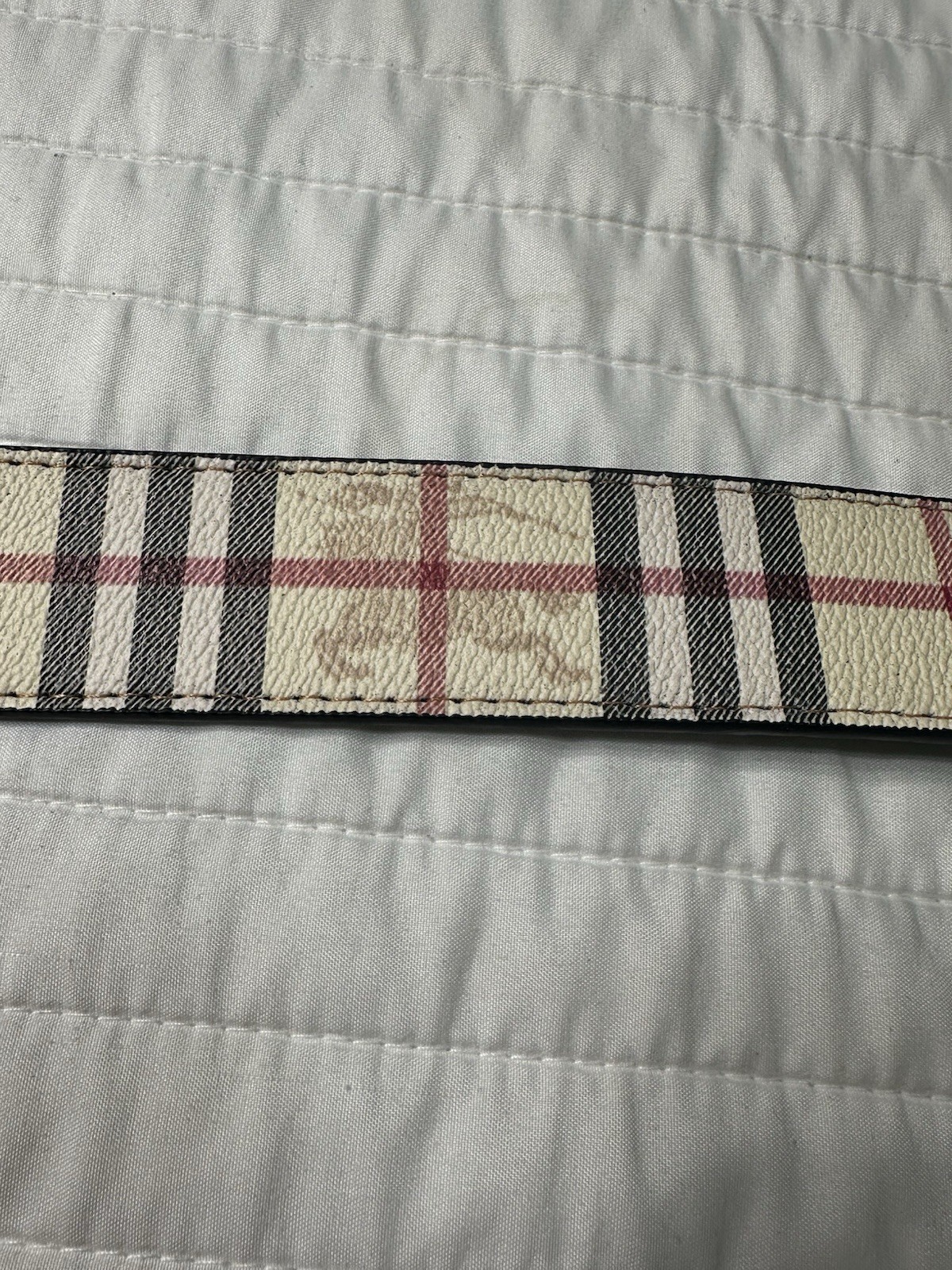 Black Burberry TB Gold Buckle Belt