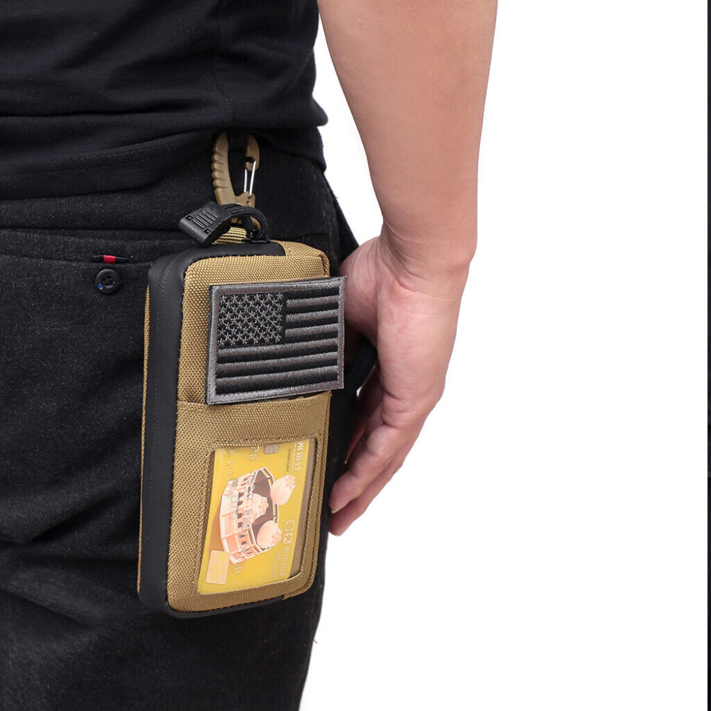 Tactical EDC Wallet Small Waist Pack Coin Card Bag Mens Pocket Money Molle Pouch