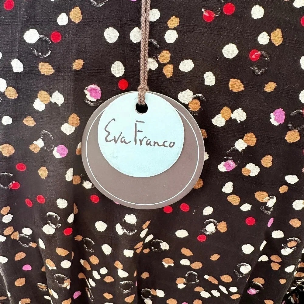 Eva Franco Albright Deco Dot Top in Black and Cream – NWT – Sample! – Size 8