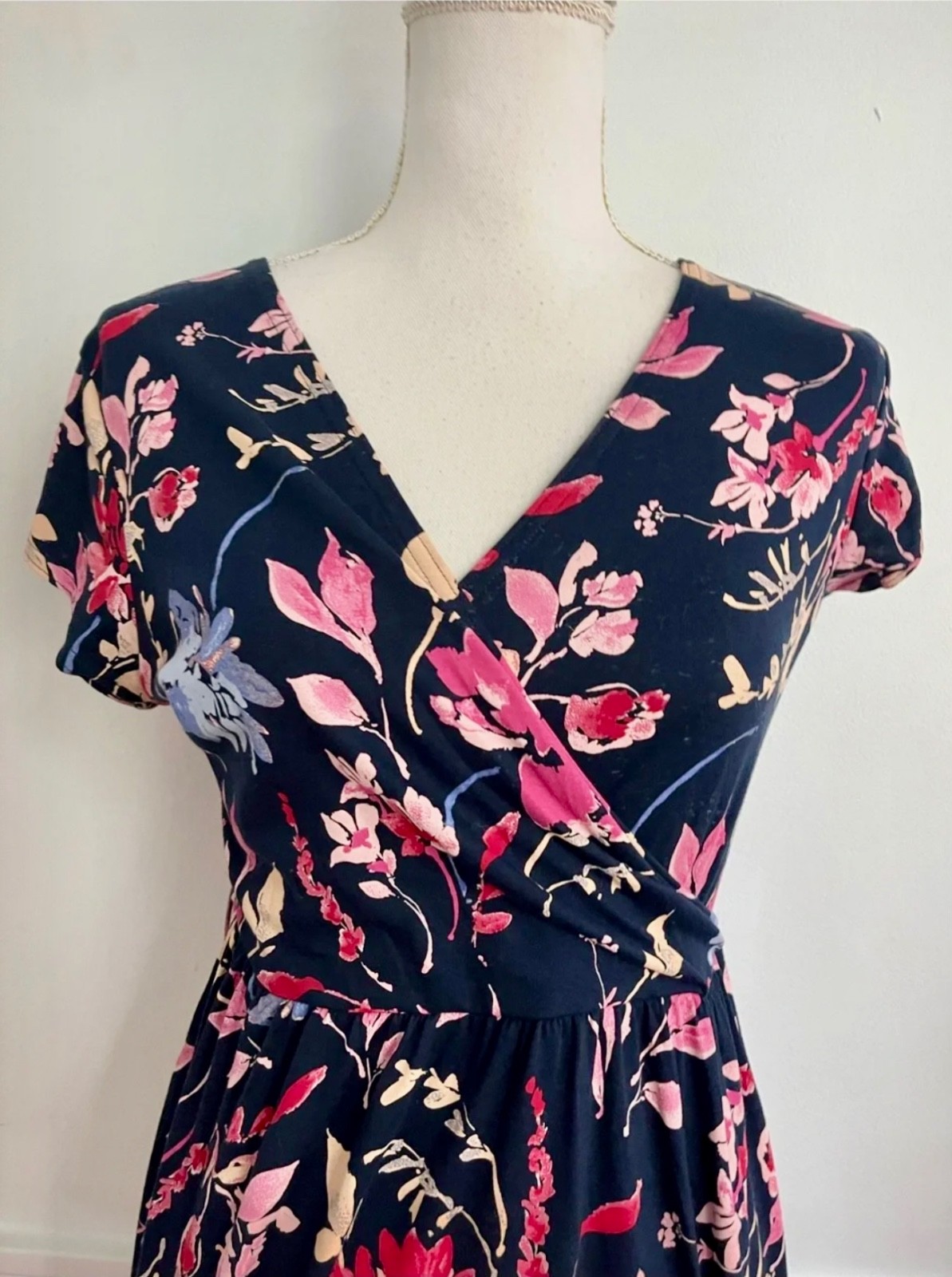 Pact Dayspring Blooms Multi Fit & Flare Crossover Dress