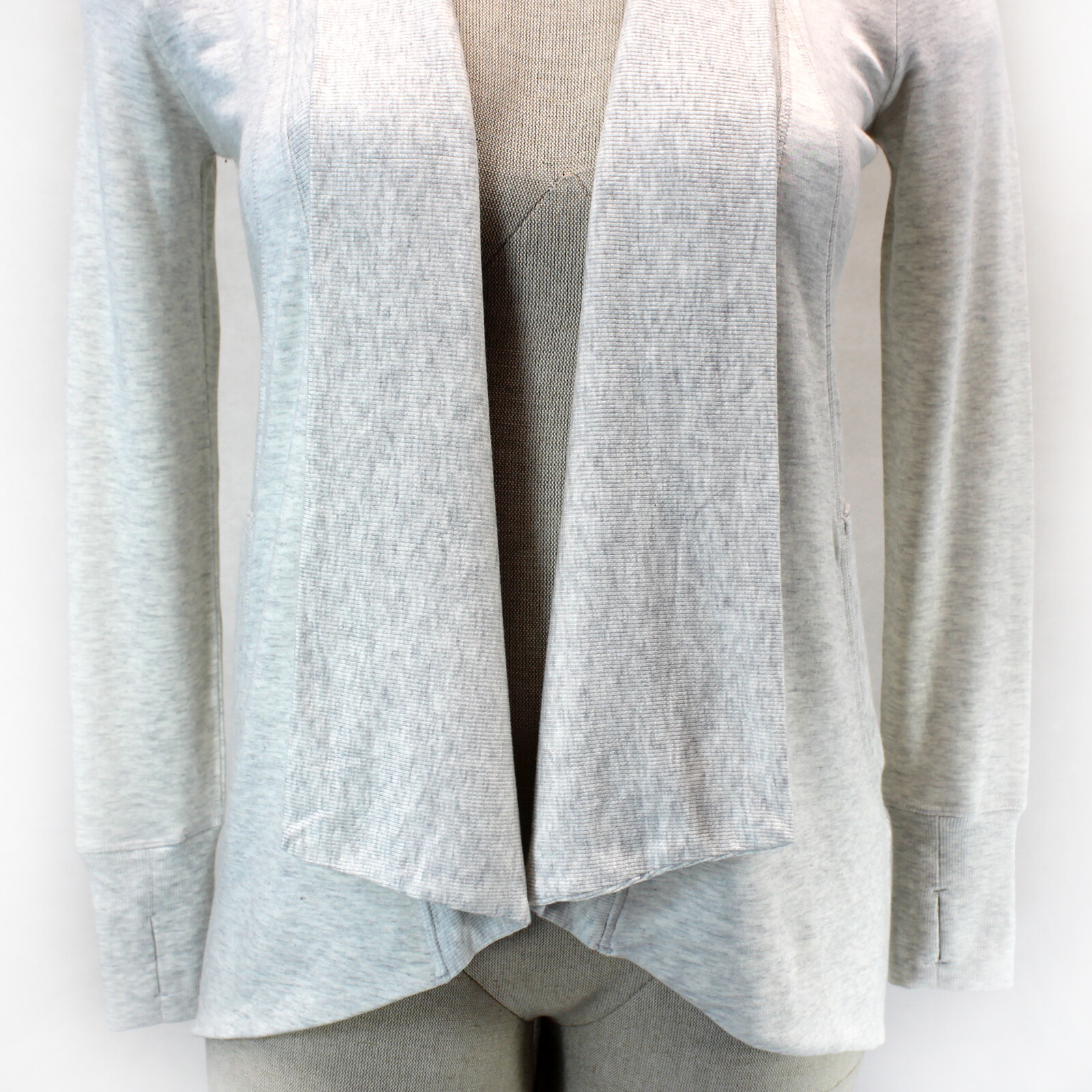 ATHLETA Cozy Soft Pranayama Wrap Light Grey Heather Cardigan X-Small