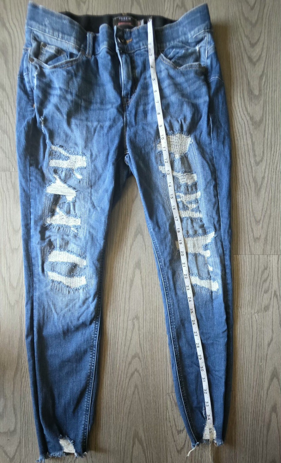 Torrid Bombshell Skinny Jeans – Size 12R – Weared Blue with Stretch