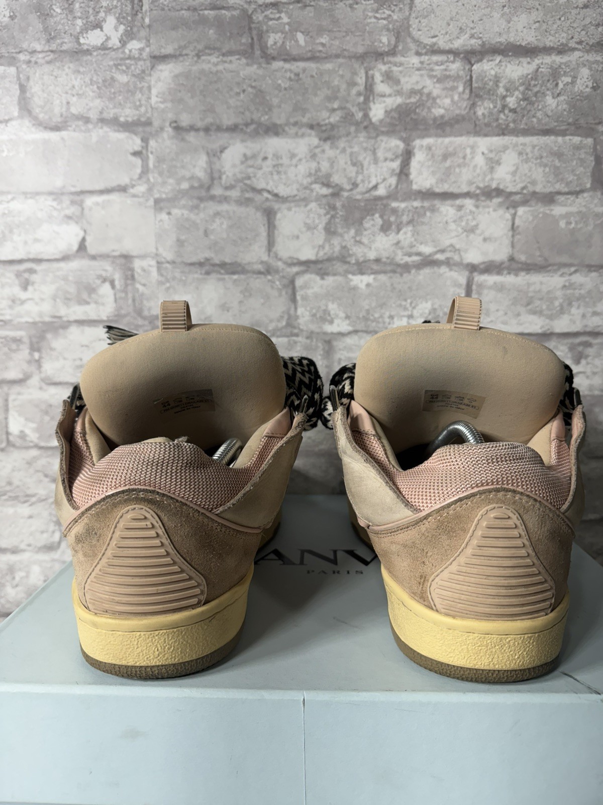 11US/44EU Lanvin Curbs Peach Sneakers