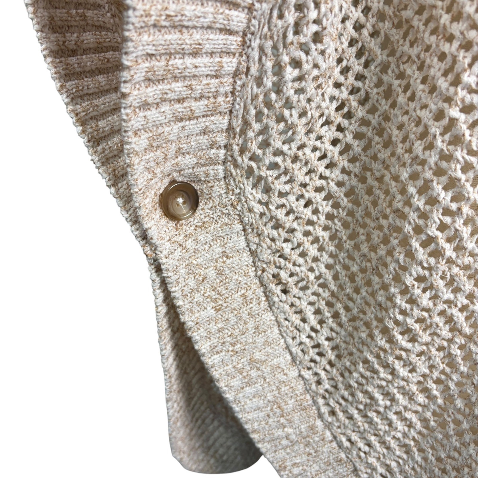 TALBOTS Open Stitch Poncho in Rattan, Large