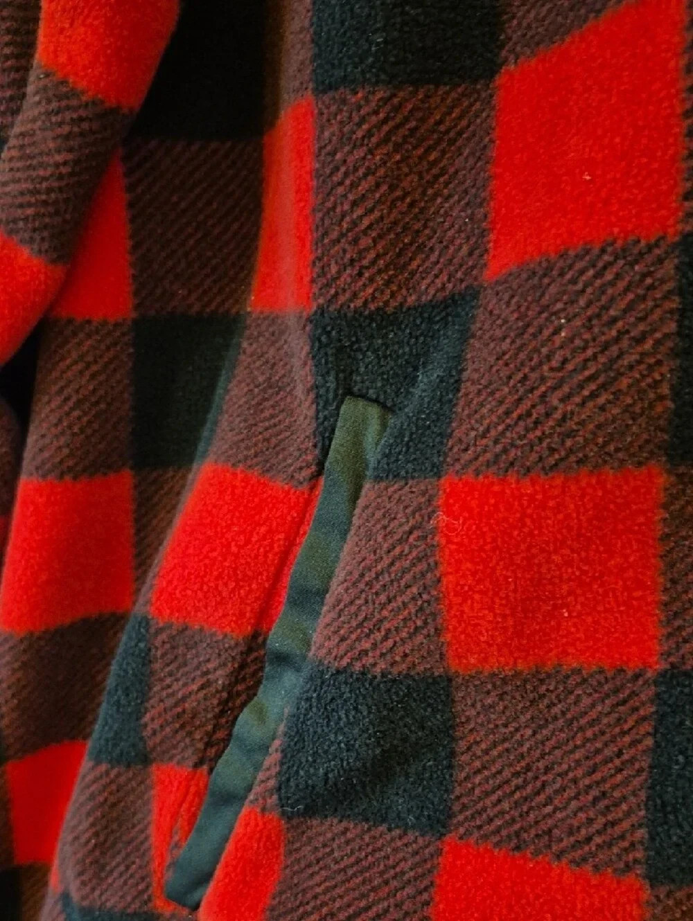 Woman Within Red & Black Buffalo Plaid Zip Front Vest – Size 4X