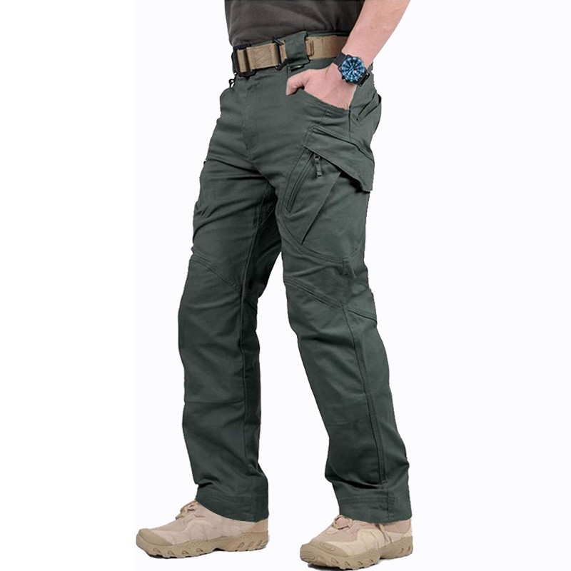 Men Tactical Cargo Pants Multi Pocket Waterproof Casual Outdoor Work Hiking Pant