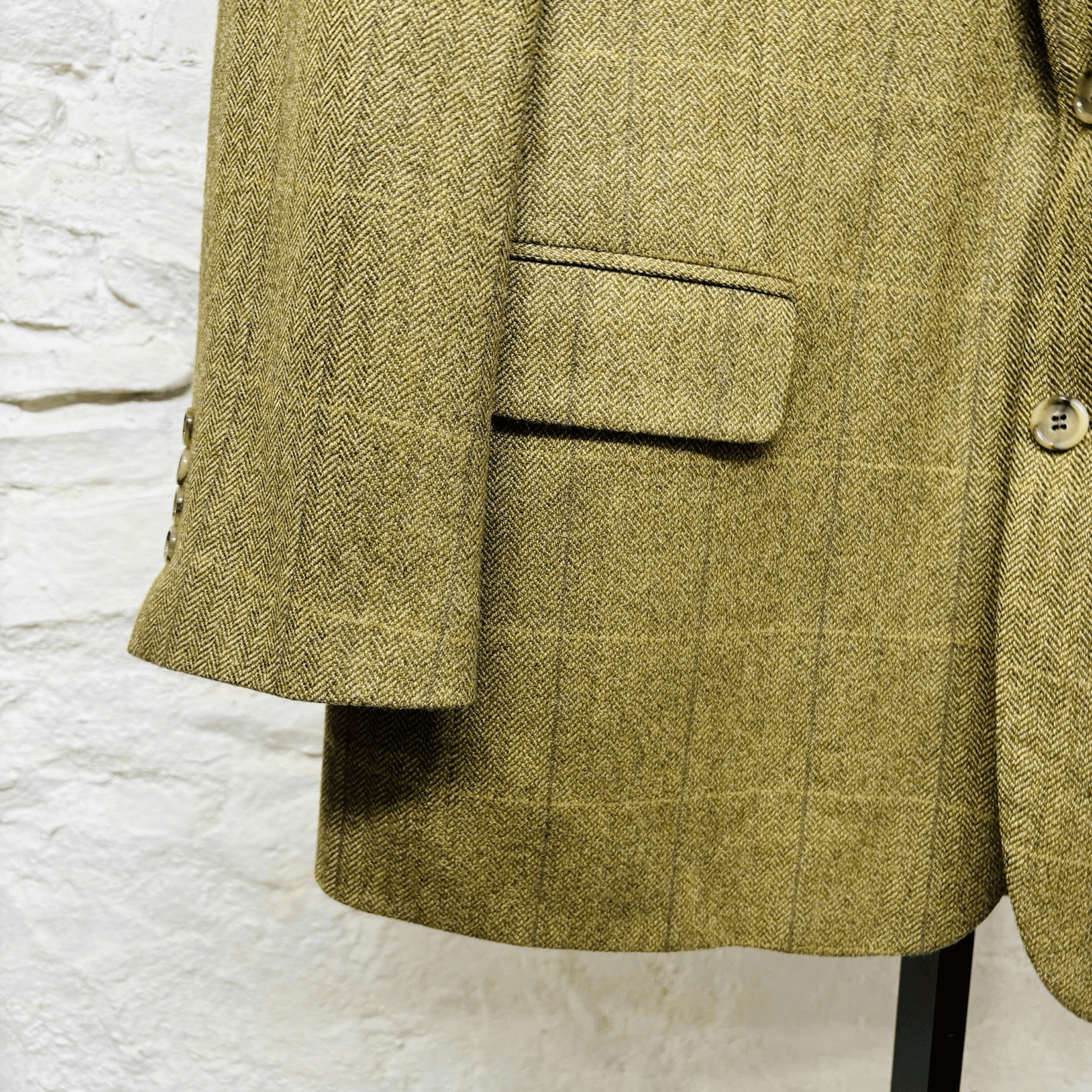 Brooks Brothers Jacket 41R Herringbone Windowpane Wool Blazer Sport Coat Vintage