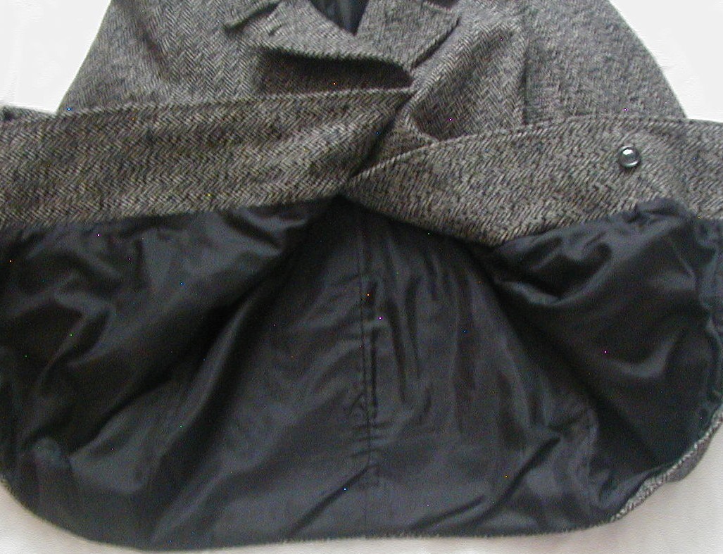 Vintage Andrea 100% Wool Herringbone Winter Car Coat Size Extra Large