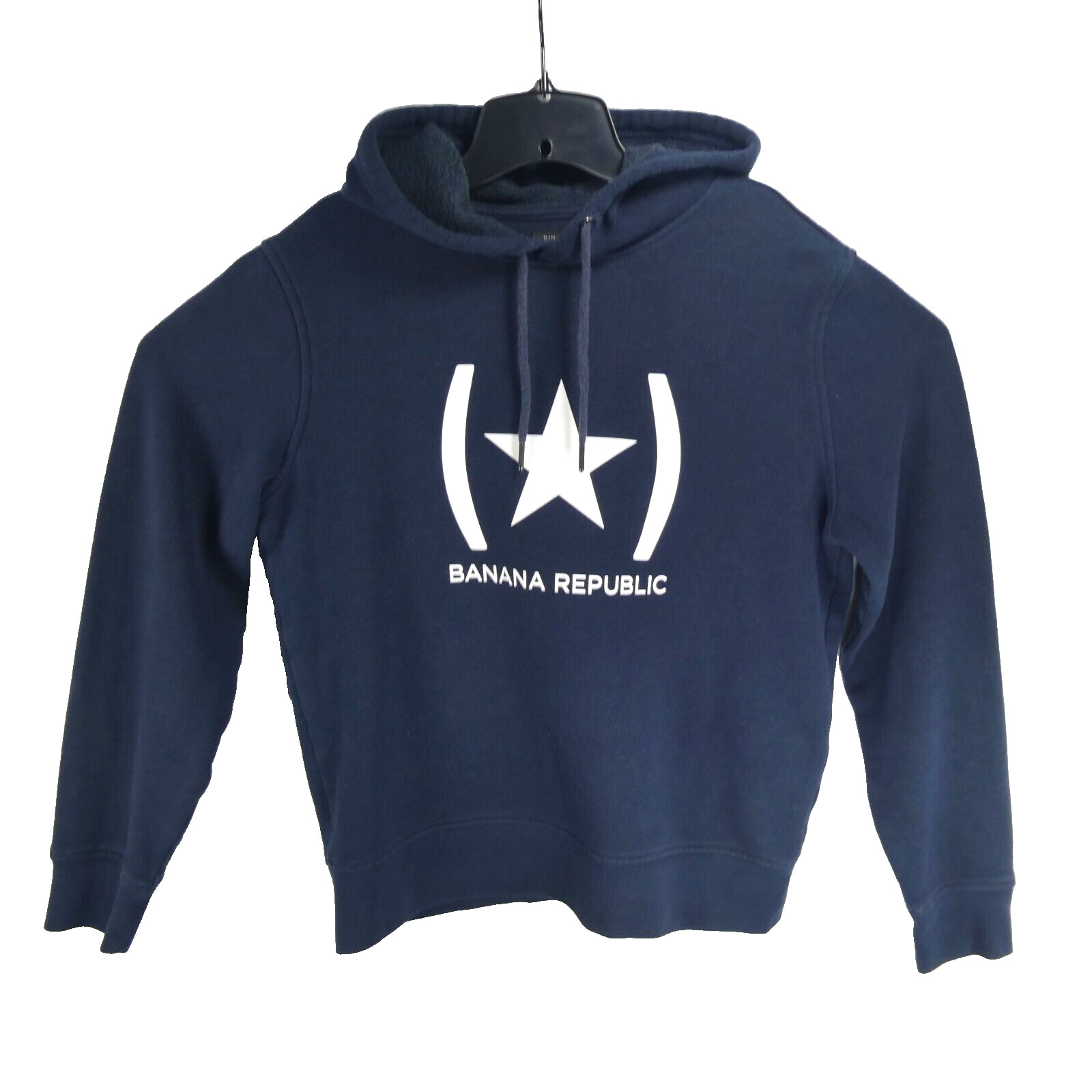 Banana Republic Factory Men’s Navy Blue Small Big Star Hoodie Sweatshirt
