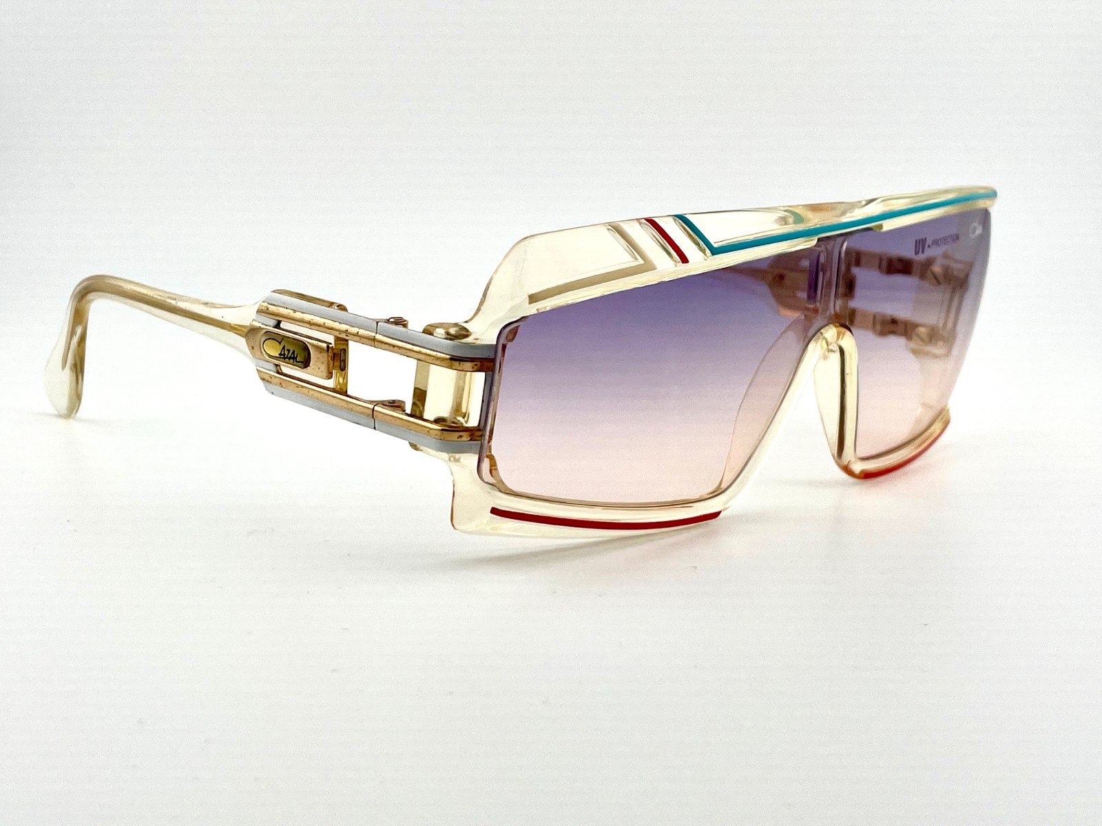 vintage CAZAL 858 col 253 clear sunglasses W.Germany 1980s MC Hammer Hip Hop Boy