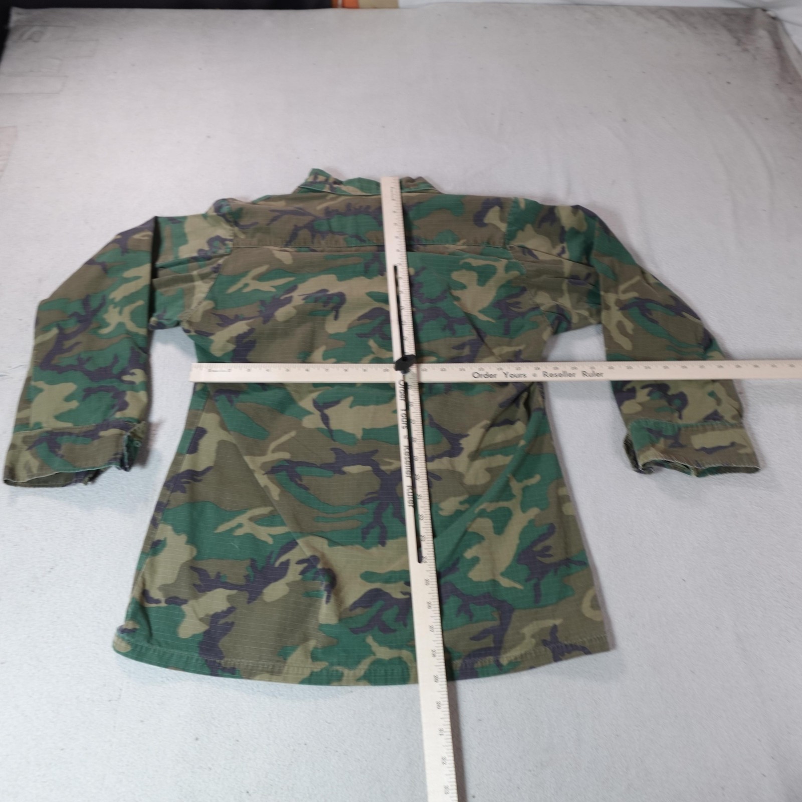 USMC ERDL Jungle Camo Jacket Mens Small Uniform Shirt Slant Pocket Vietnam 70s