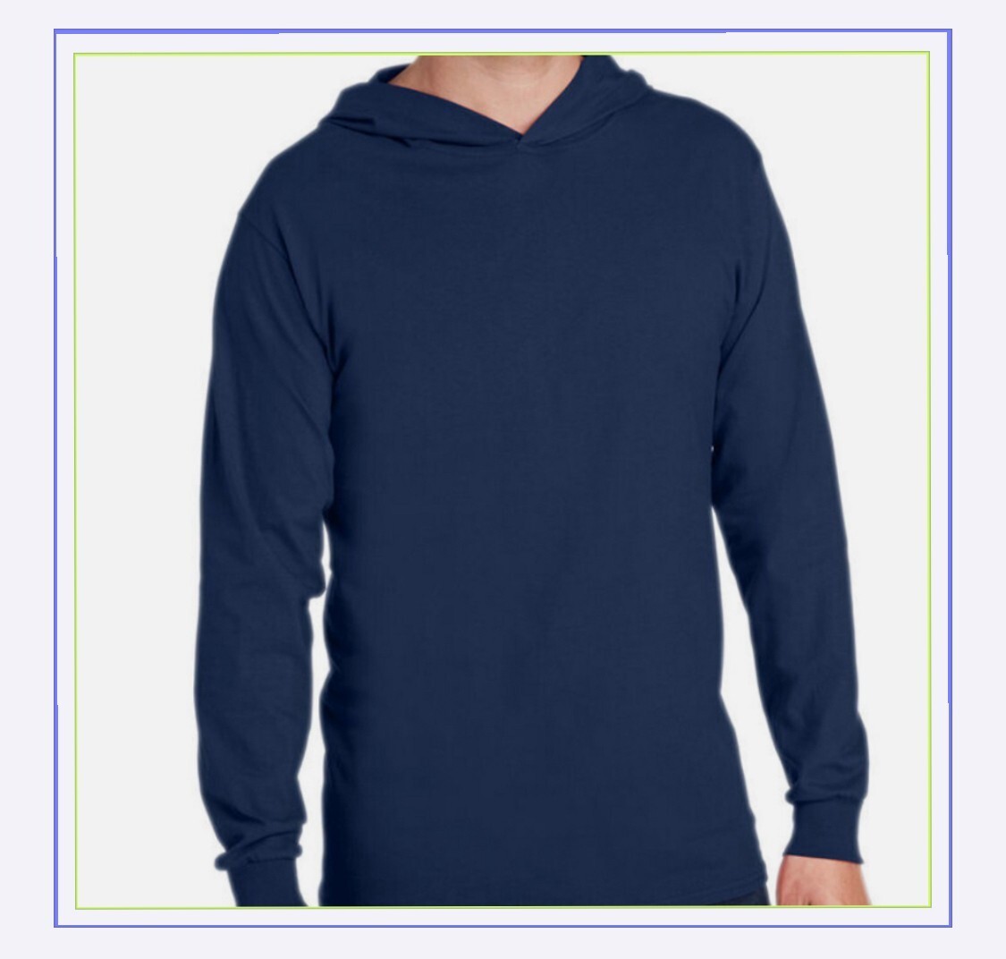 MEN HOODED T SHIRT LIGHT WEIGHT OUT DOOR WORK HOODIE LONG SLEEVE ACTIVE T-SHIRT