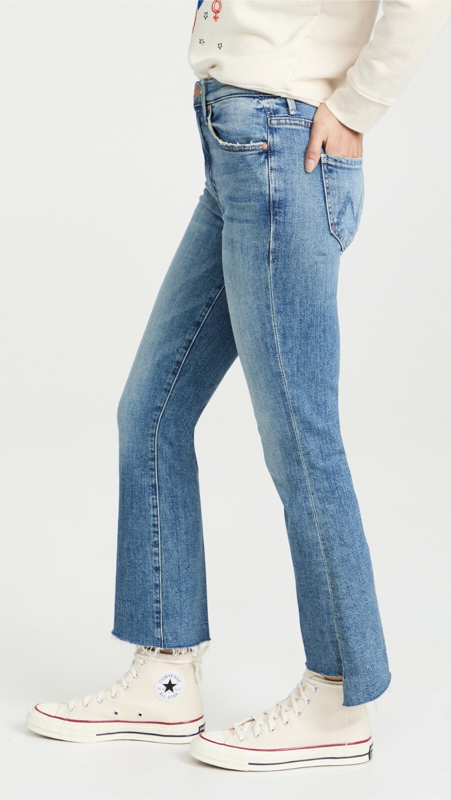 NWT Mother Denim Insider Crop Step Fray in Scenic Route Size 24, 26, 30 $228