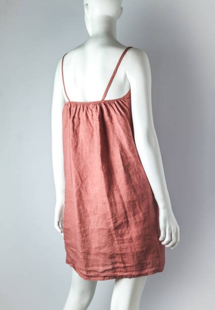 Terra Cotta Linen Look Mini Dress Women’s Casual Sleeveless Button Front Sundres