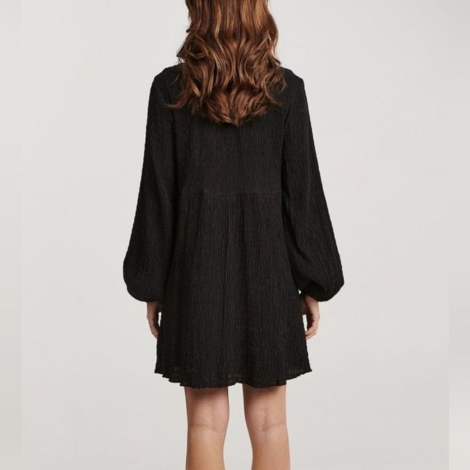 Charlie Holiday Anthropologie Isla Mini Dress Black 100% Cotton Medium 6-8 NWT